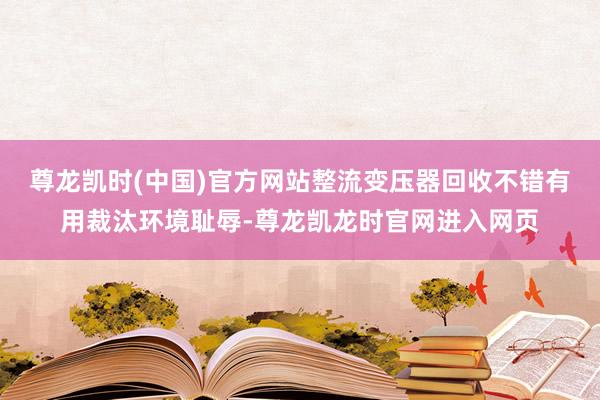 尊龙凯时(中国)官方网站整流变压器回收不错有用裁汰环境耻辱-尊龙凯龙时官网进入网页