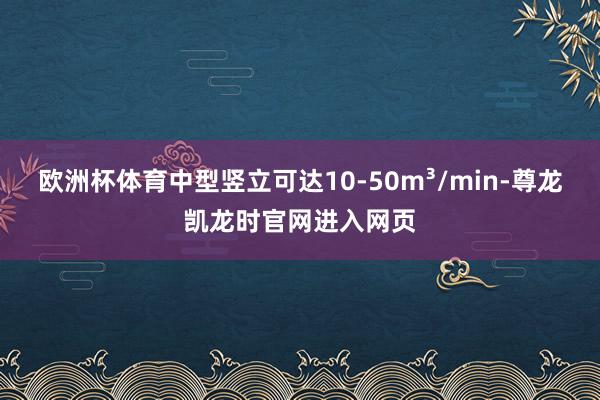 欧洲杯体育中型竖立可达10-50m³/min-尊龙凯龙时官网进入网页